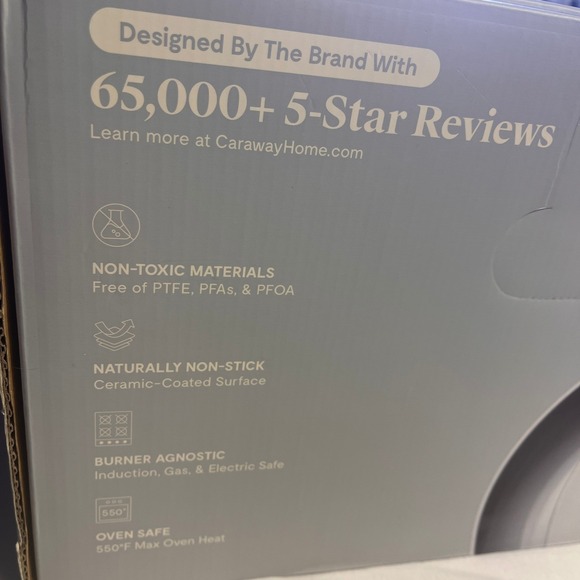 Caraway 12-Piece Ceramic Cookware Set - Grey Color - Non-stick and Non-Toxic New - Picture 6 of 16